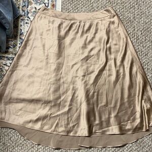 Vintage Talbots tan silk skirt